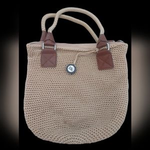 The Sak beige crochet bag purse